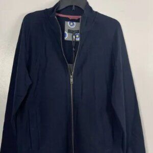 TED BAKER Navy Men's Funnel Neck Full Zip Sweatshirt Jacket Size 3 (US 38/M)